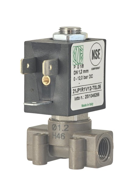 ODE 2/2-Wege Magnetventil PPS ø1,2, 1/8'', 24VDC