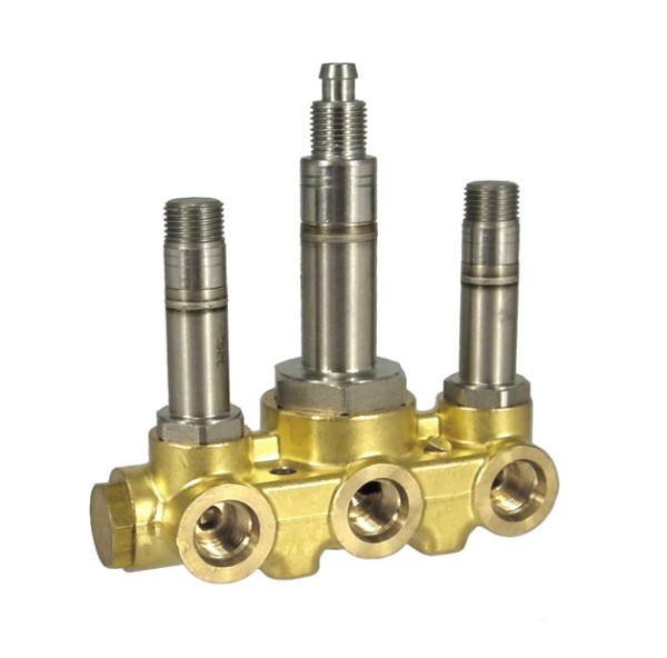 ODE Ventilblock Messing 3-fach Espresso ohne Magnetspule