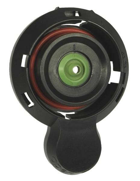 Mixerflansch schwarz, rund, für 4mm Welle, WD grün